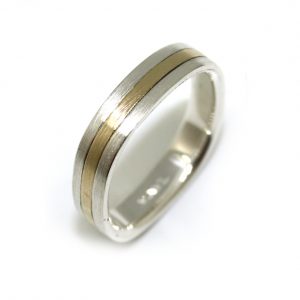 Two Tone Mens Engagement Ring