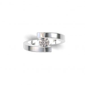 Tension Diamond Engagement Ring