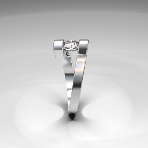 Tension Diamond Engagement Ring