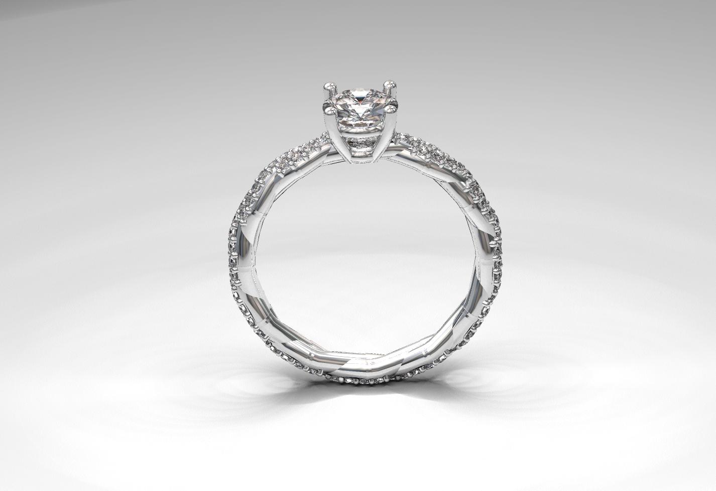 42#38_C Diamond Engagement Ring