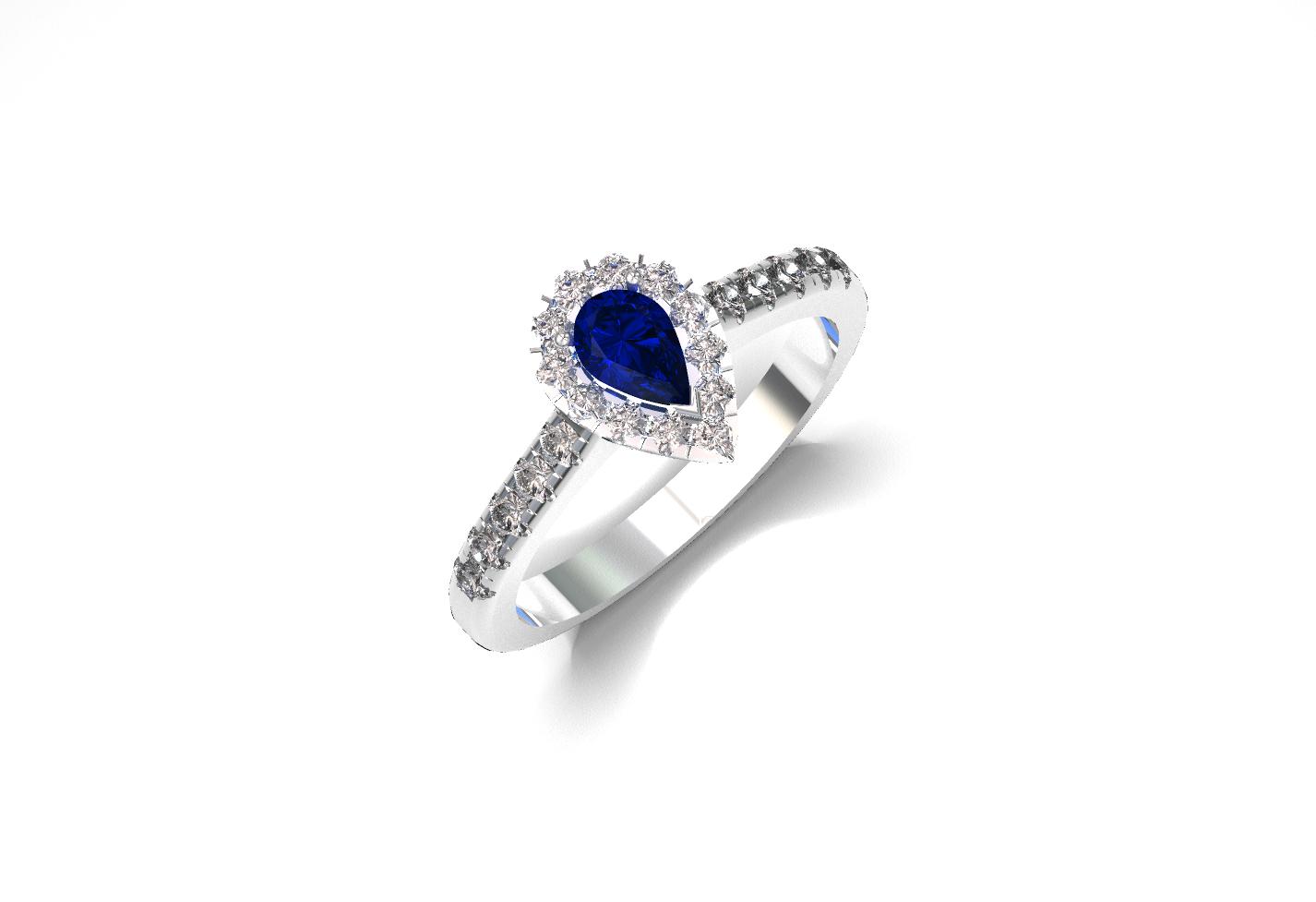 42#51_A1 Tanzanite Engagement ring