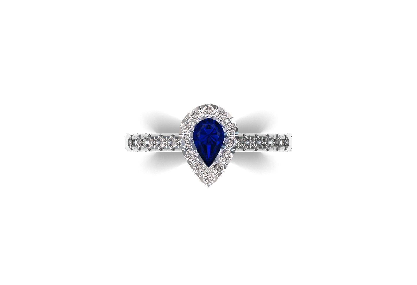 42#51_A2 Tanzanite Engagement ring