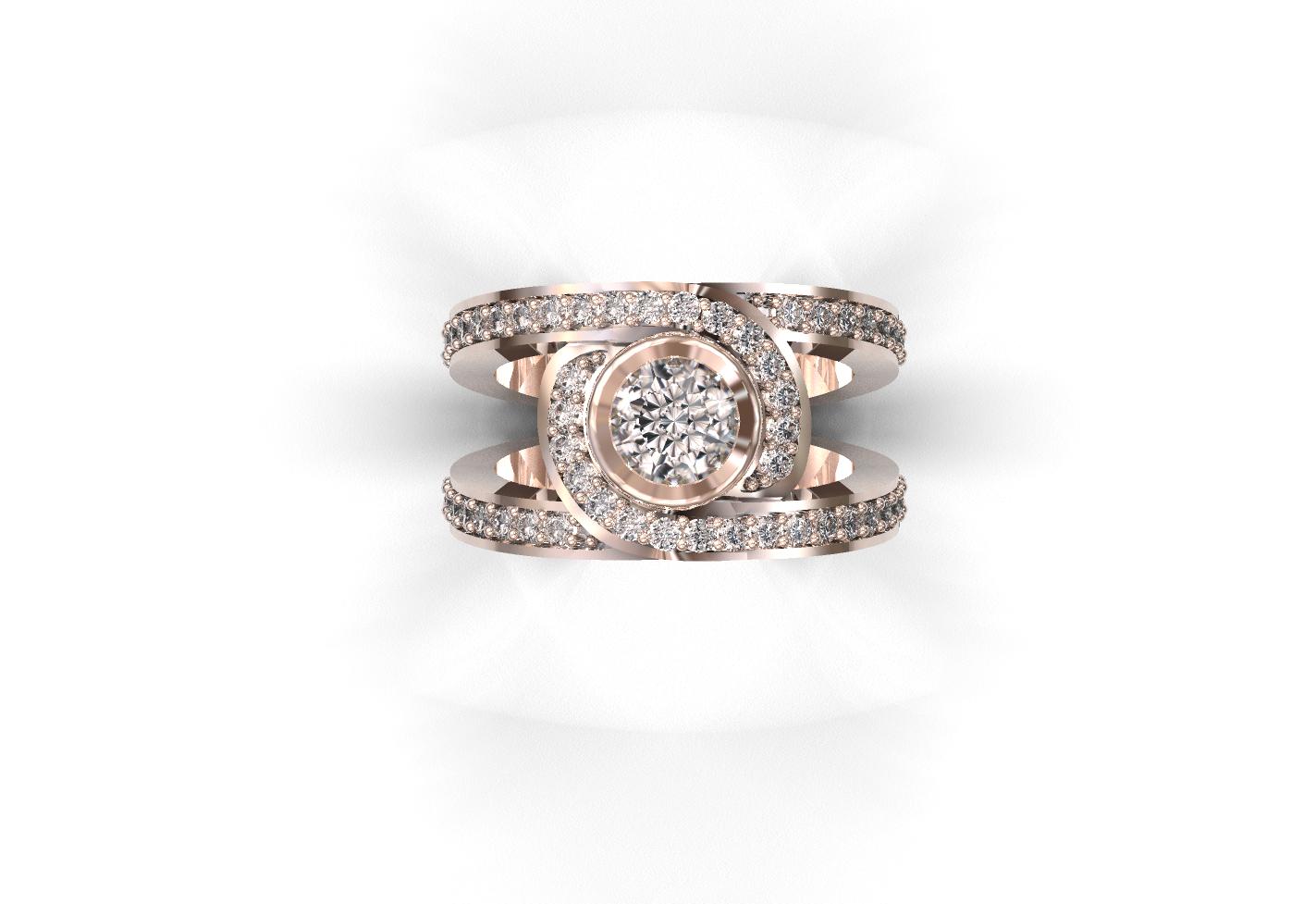 43#19_B Diamond Engagement Ring