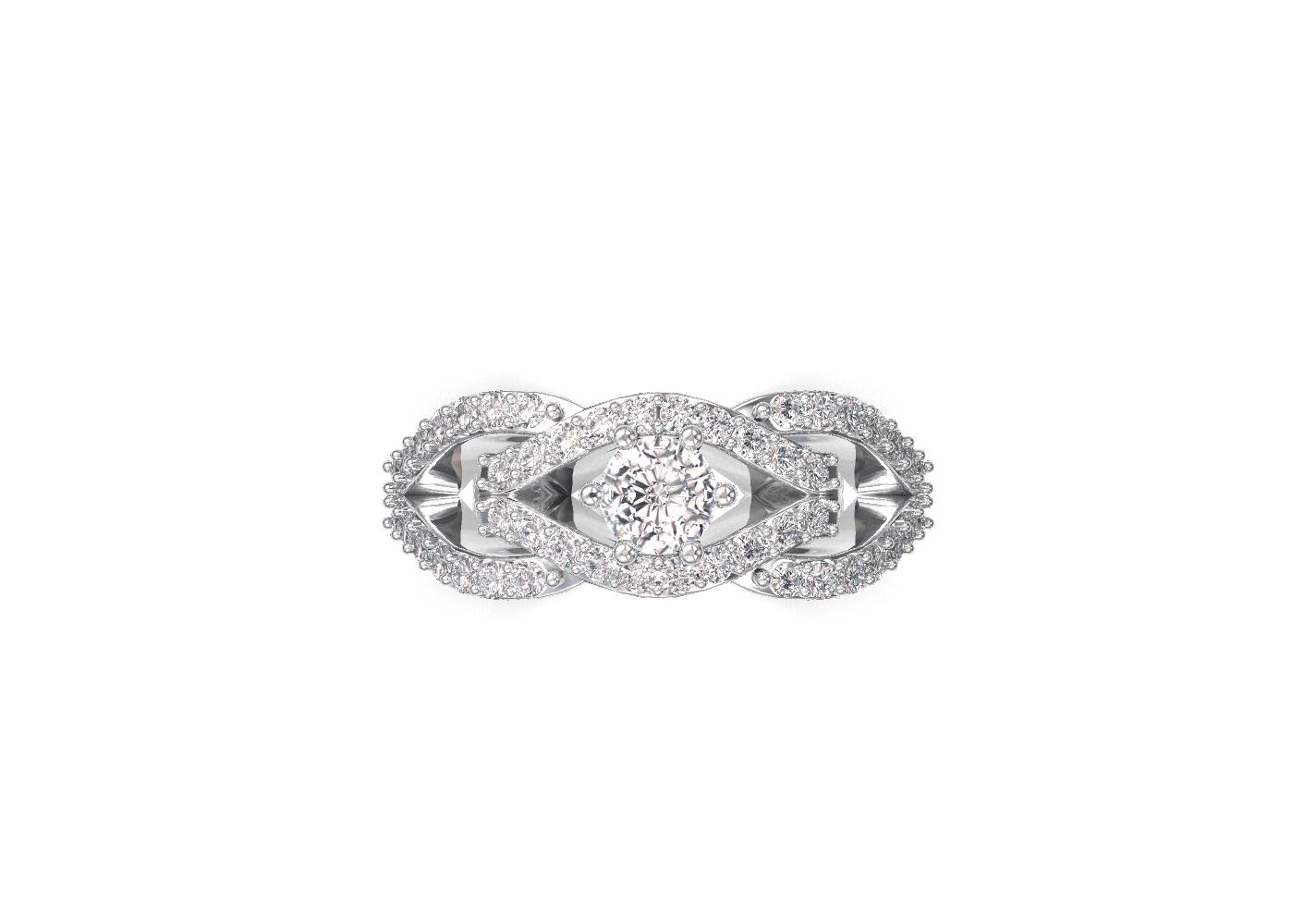 45#85_B Diamond Engagement Ring