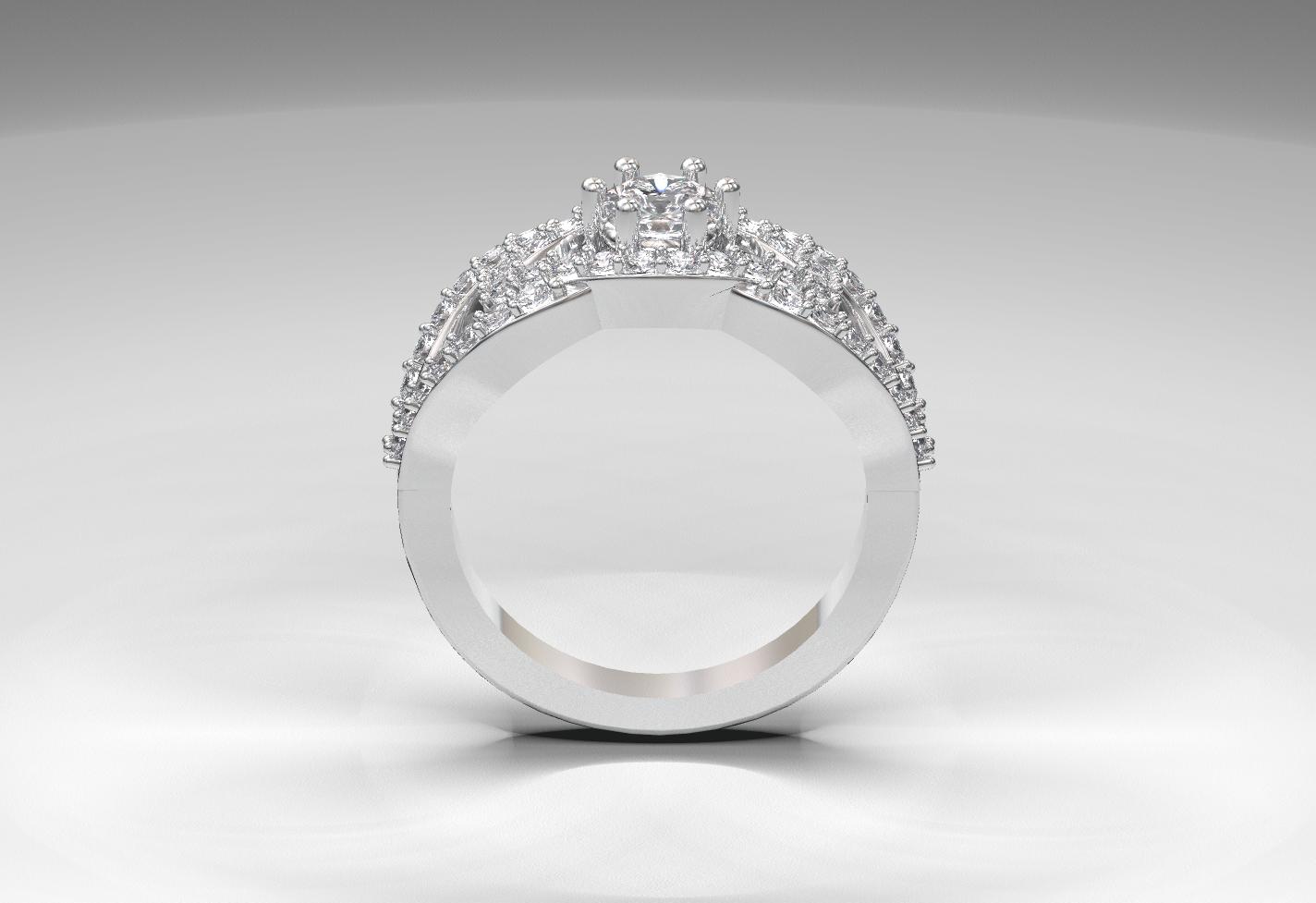 45#85_C Diamond Engagement Ring