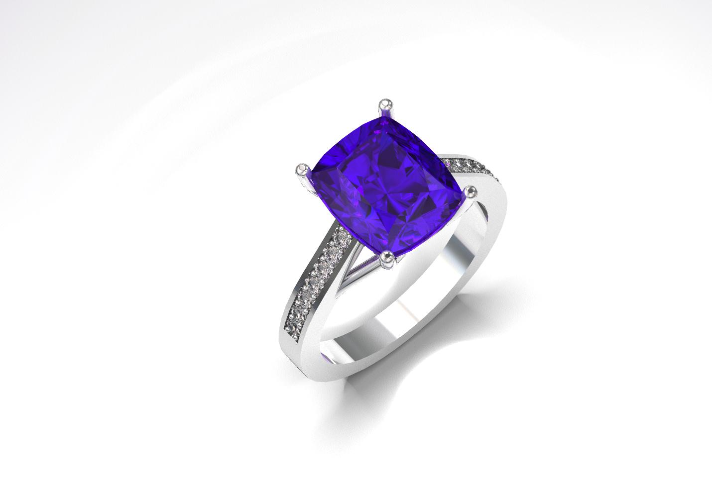46#38_A Amethyst Engagement Ring