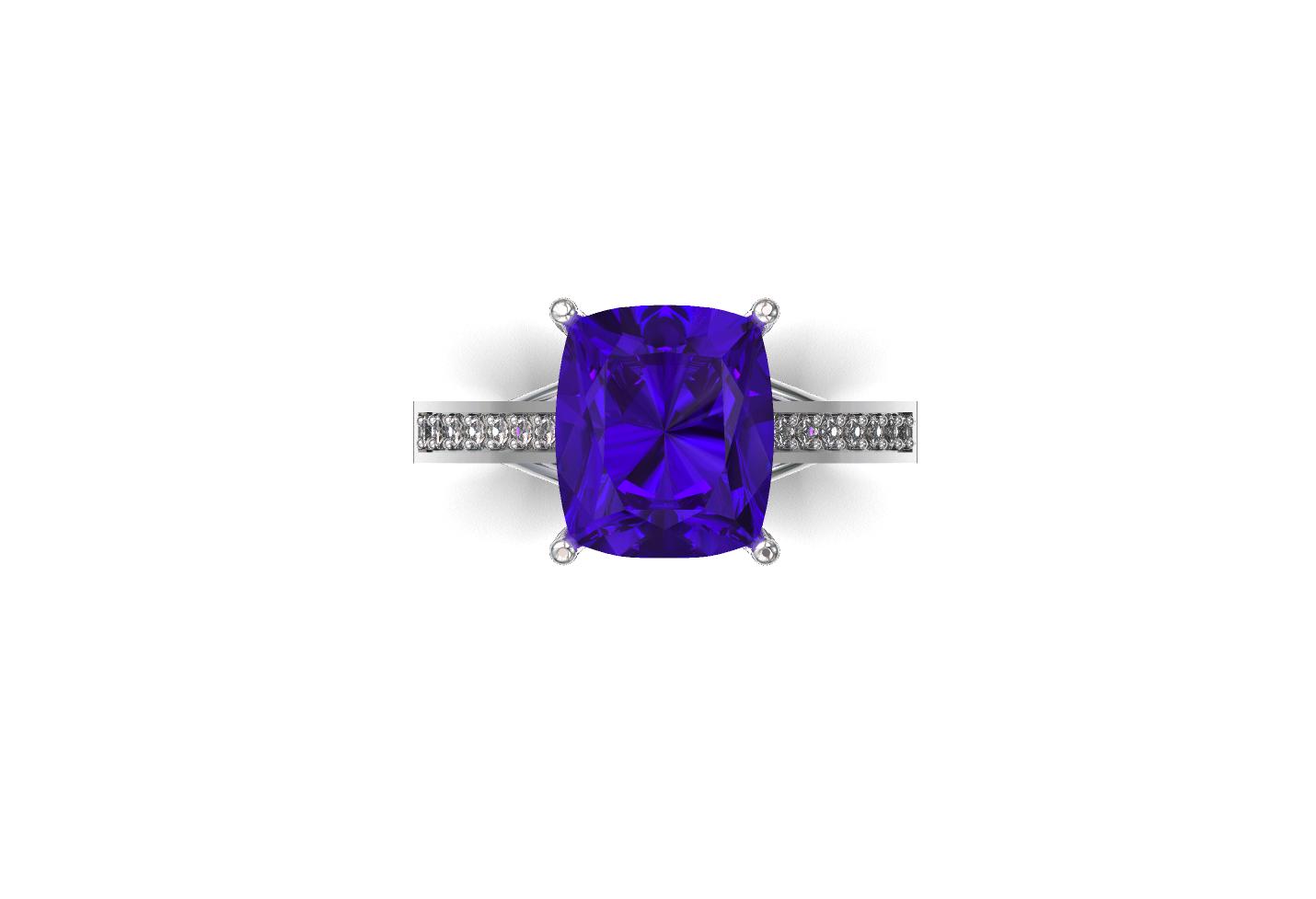 46#38_B Amethyst Engagement Ring