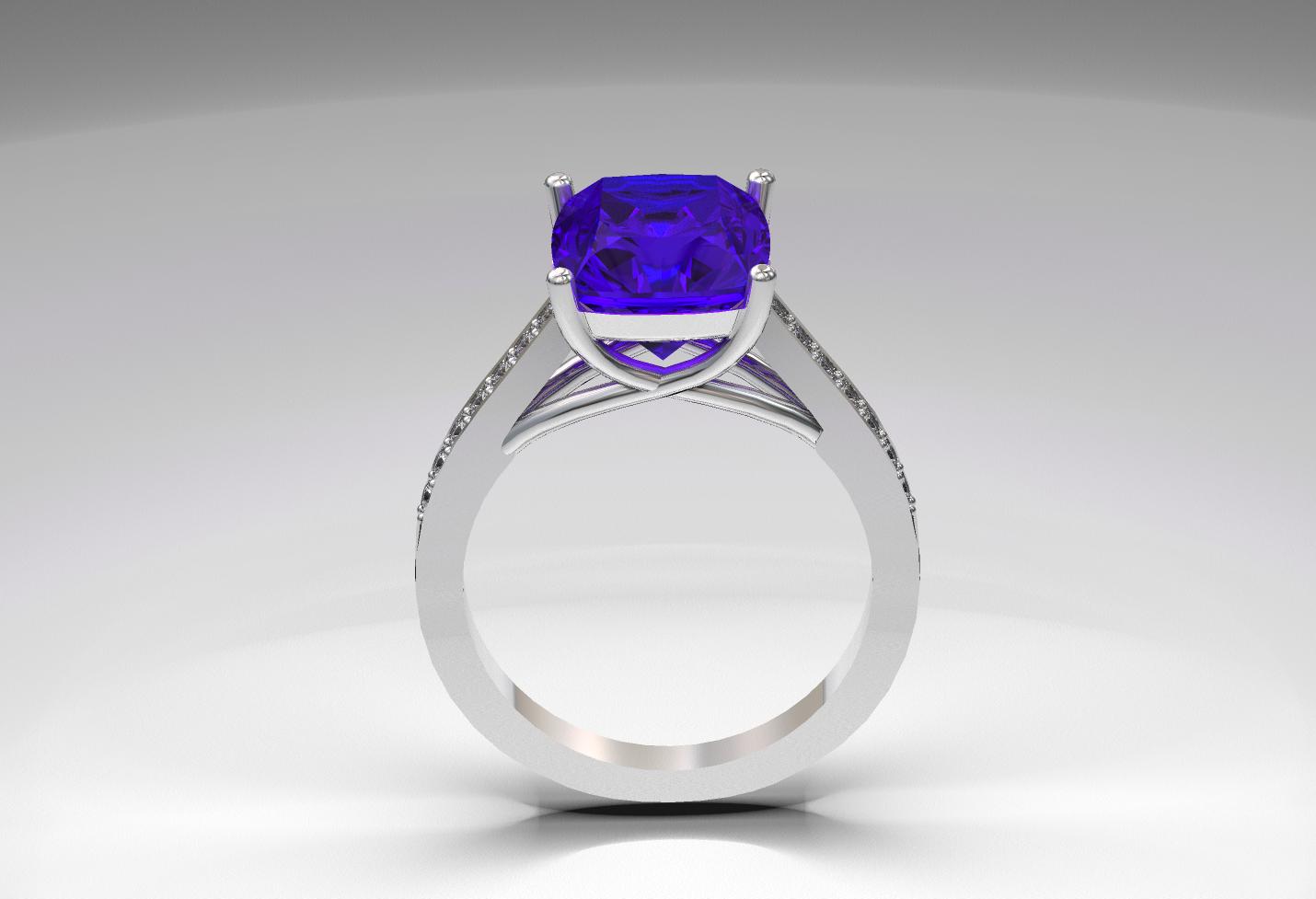 46#38_C Amethyst Engagement Ring