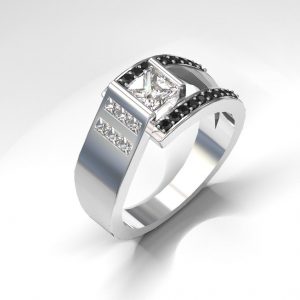 Contemporary Diamond Engagement Ring