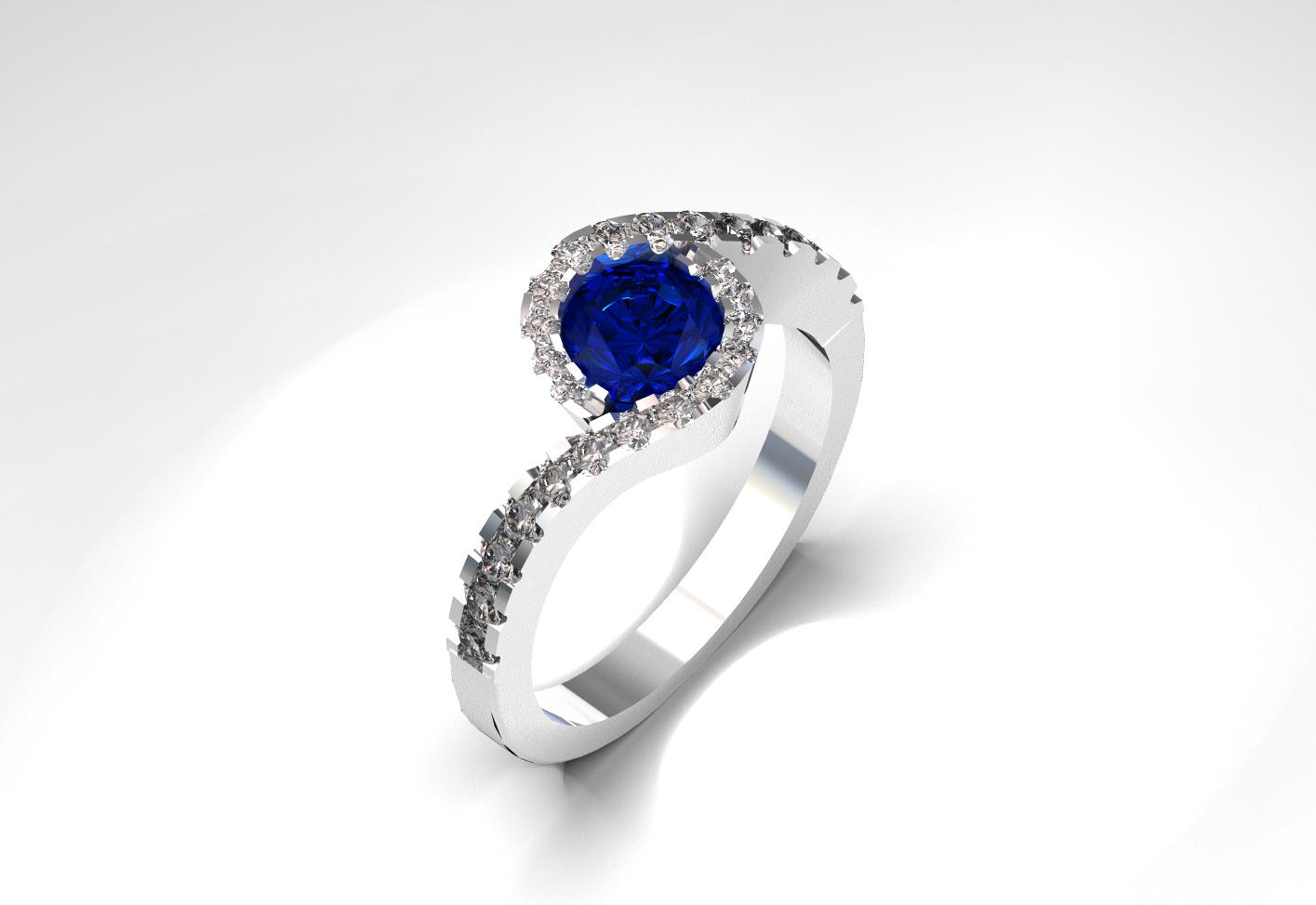 66#93_A Tanzanite Engagement Ring